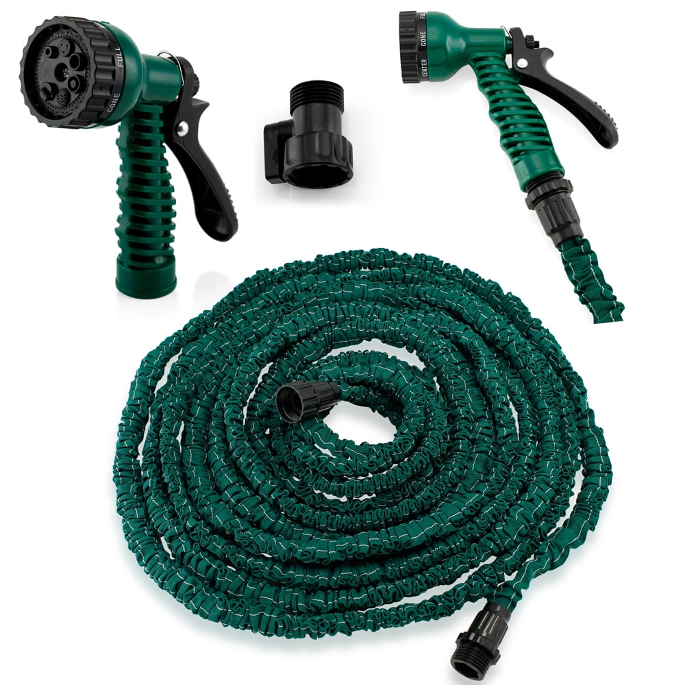 Expandable Deluxe Garden Hose w/ Spray Nozzle