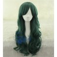thumbnail image 2 of My Hero Academia Izuku Midoriya Female 70cm Long Dark Green Cosplay Wig Katsuki Bakugo Blonde Curly Wavy Hair Wigs + Wig Cap heqiyong LED, 2 of 2