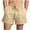 Khaki, variant on Abomasnow Linen Shorts for Women Loose Fit Drawstring Elastic Waisted Wide Leg Shorts with Pockets 2026 Summer Vacation Outfit