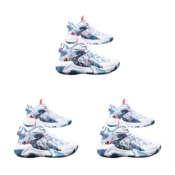 Zapatillas de baloncesto Qarigey transpirables Negro Púrpura/Blanco Naranja/Blanco Azul