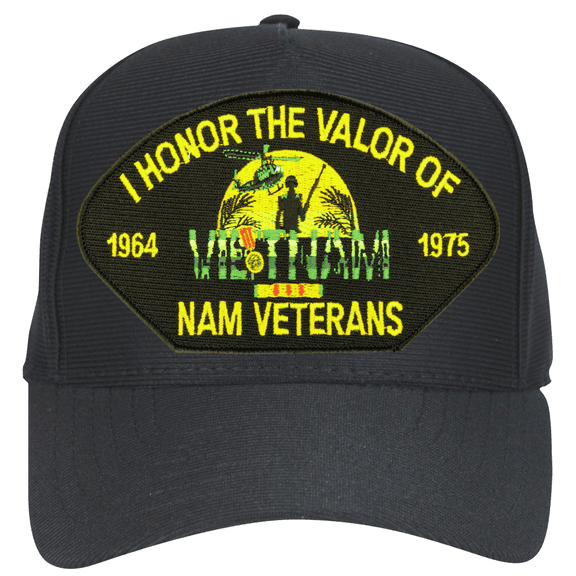 Honor the Valor of Vietnam Veterans Black Ball Cap Hat