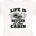 thumbnail image 4 of Inktastic Life is Better at the Cabin with Trees and Moon Boys or Girls Long Sleeve Baby Bodysuit, 4 of 5