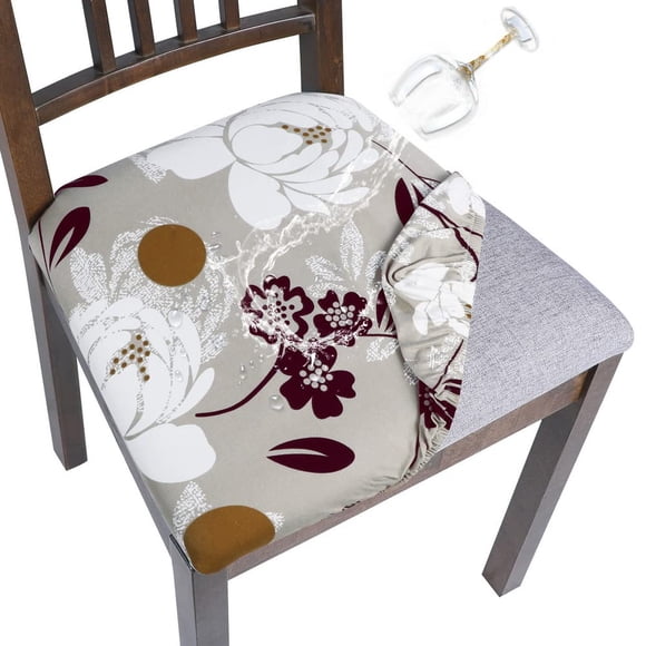 Fundas de asiento SearchI repelentes al agua para sillas de comedor, paquete de 6