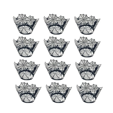

GZQJFMY Rack Halloween Spider Web Witch Horror Castle Pattern Hollow Paper Cup Diy Cake Decor Clearance!