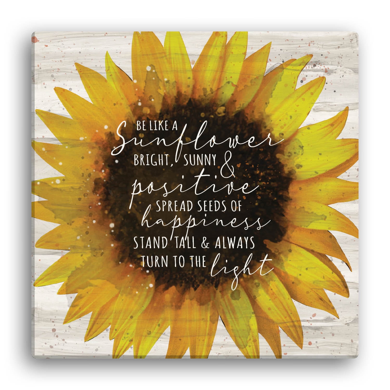 Personalized Planet 12x12 Be Like A Sunflower Canvas Wall Art