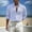 Blue, variant on T-Shirts Men,Sun Protection Striped Classic Collar Long Sleeve Shirt White M