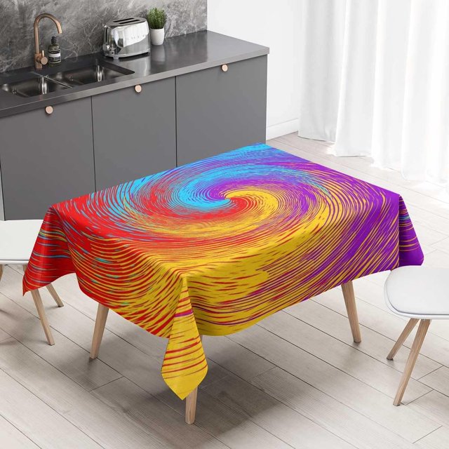 Colorful Stain Resistant Tablecloth Patio Table Covers Decor for Home Kitchen 30 X 30 Inch