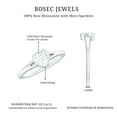 thumbnail image 5 of Rosec Jewels Moissanite Heart Promise Ring for Women - 1/2 Carat - Bezel Set Ring - D-VS1 Quality Certified, 18K White Gold, US 9.00, 5 of 9