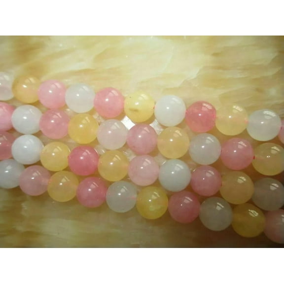 EOEMY 8mm Mix Kunzite Round Gemstones Loose Beads 15'' Aaa##Kh060