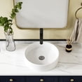 thumbnail image 2 of 24x17.7x5.1 pulgada moderno blanca round bathroom countertop vessel sink, 2 of 6