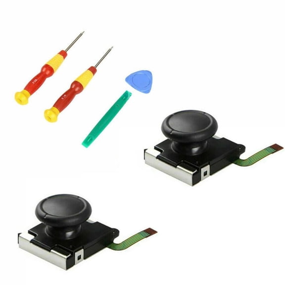 1 Pair Replacement Metal Left/Right Joystick 3D Analog Rocker Controller Cap for Switch Game