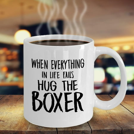 

Dog coffee mug - Dog coffee cup - Hug The Boxer Mug - gift ideas