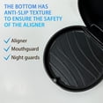 thumbnail image 4 of Maoerdental 2 Pack Orthodontic Retainer Case with Solid Color,Simple Aligner Case for Invisalign,Night Mouth Guard Case, Retainer Holder(Black), 4 of 6