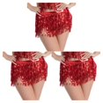 thumbnail image 1 of Sonducket de danza del vientre de lentejuelas para mujer, minifaldas de entrenamiento de fiesta para niñas, traje lavable reutilizable portátil Type1 NO1, 1 of 1