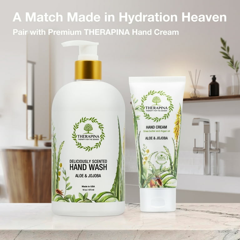 THERAPINA Aromatherapy Aloe and Jojoba Hand Cream 3 Oz.