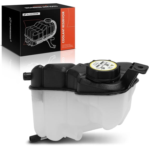 A-Premium Coolant Overflow Reservoir Tank [with Cap & Sensor] Compatible with Volvo S60 2011-2016, S80 2006-2015, XC60 2010-2016 & Land Rover LR2 2008-2012