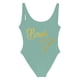 thumbnail image 4 of MKLEKYY Trajes De Baños Women Fashion Letter Print Piece Swimsuit Sexy Bikini Swimwear Bathing Sleeveless Backless Swimsuit 820, 4 of 4