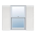 thumbnail image 2 of 15 Inch x 51 Inch Standard Louver Exterior Vinyl Window Shutters, White (Pair), 2 of 2