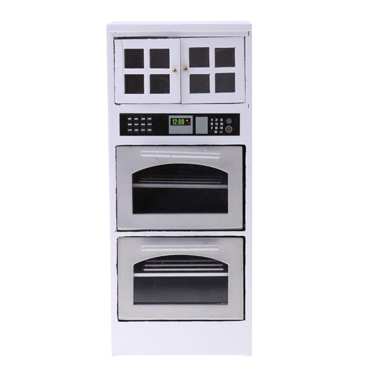 TISHITA 1/12 Kitchen Microwave Oven Cabinet for Furnishings DIY Model Window Display