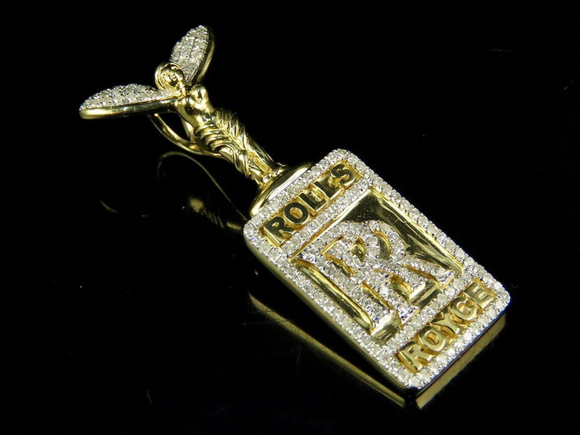 Jewelry Unlimited 10K Yellow Gold Genuine Diamond Custom Rolls Royce