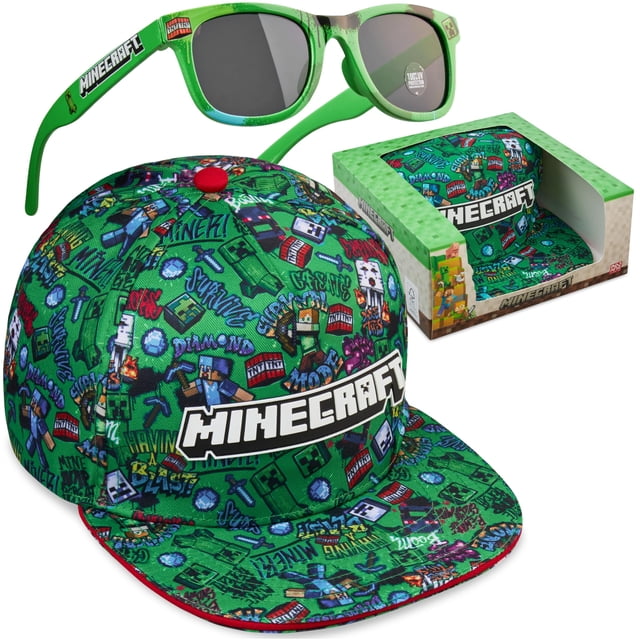 Set de Gorra y Gafas de Sol para Niños Minecraft con Protección UV