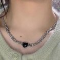thumbnail image 2 of Baroque Heart Pendant Necklace Love Necklace Chain Thick Necklace for Women and Teen Girl, 2 of 4