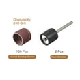 thumbnail image 2 of Uxcell 100 Pack 1/2 Inch Sanding Sleeves Sandpaper Set 240 Grit with 2 Pack 1/8 Inch Drum Mandrels for Rotary Tools, 2 of 5