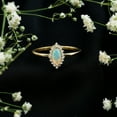 thumbnail image 3 of Rosec Jewels Marquise Shape Ethiopian Opal Ring with Diamond (0.75 CT, AAA Quality), 14K Yellow Gold, US 8.50, 3 of 10