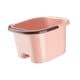 thumbnail image 5 of Bañera de hidromasaje para pies, cuenco para pedicura, masajeador de pies doméstico con mango para remojo rosa, 5 of 9