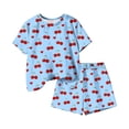 thumbnail image 5 of WPPGONE 2 Piece Little Girls All-Over Cherry Graphic Print T-Shirt and Shorts Set Lightweight Breathable Fabric Short Sleeve Summer Outfits Trendy Casual Playwear Clothes, 5 of 6