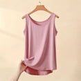 thumbnail image 2 of Fewfanhot Plus Size Women Sleeveless Tank Top, Round Neck Solid Color Casual Summer Blouse, Loose Fit Layering Basic Cami, S-3XL, 2 of 5