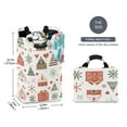 thumbnail image 2 of Yayeee Freestanding Laundry Hamper with Handle Collapsible Large Storage Basket for Clothes, Red Nordic Christmas, 2 of 7