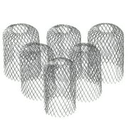 6 Pack 3 Inch Expandable Aluminium Filter Strainer Gutter Downspout Guard for Stopping Blockage Leaves