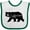 White and Green, variant on Inktastic California Black Bear Silhouette Boys or Girls Baby Bib