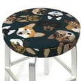 thumbnail image 6 of Goofa Dogs Printed Stool Covers Round, Waterproof Round Bar Stool Covers Anti-Slip Round Bar Stool Seat Cover with Elastic Bands Durable -13 inch, 6 of 7