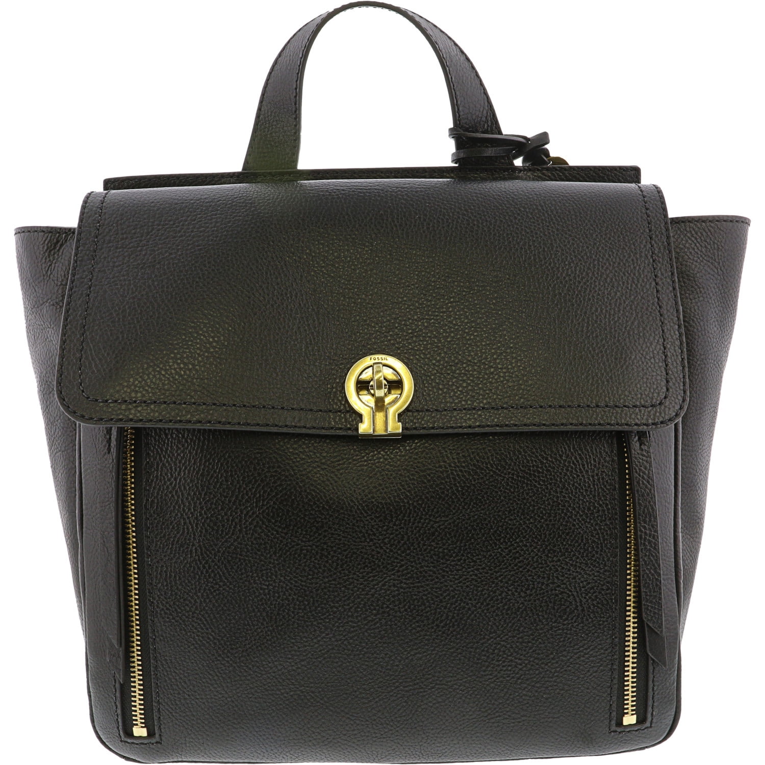 Fossil Fossil Women's Amelia Leather Backpack Shoulder Bag Black