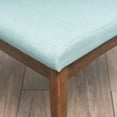 thumbnail image 5 of GDF Studio Quaker Mid Century Modern Fabric Upholstered Dining Chairs, Set of 2, Mint and Walnut, 5 of 12