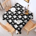 thumbnail image 2 of Black Halloween Ghosts and Skulls Square Tablecloth,Waterproof Square Table Cover,Wipeable Spillproof Washable Table Cover for Home Kitchen Party Decor 42"X42"(107x107cm), 2 of 6