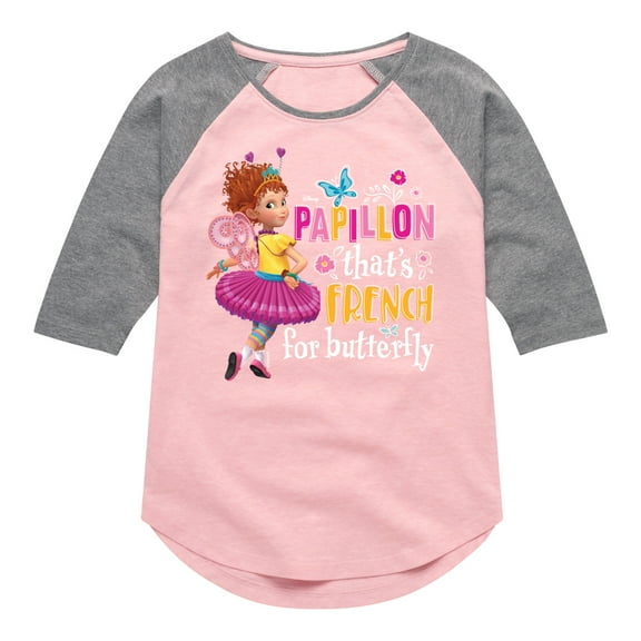 Fancy Nancy - Papillon French For Butterfly - Toddler And Youth Girls Raglan Graphic T-Shirt
