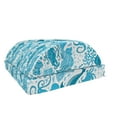 thumbnail image 1 of Whales Foot Rest, Underwater Life Aquatic Creatures Algae Ocean Fauna Seahorse Octopus Print, Non-Slip Backing Adjustable Ergonomic Memory Foam Leg Support for Office, Sea Blue Sky Blue, by Ambesonne, 1 of 5