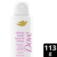 Dove Deodorant Spray Whole Body Gardenia Breeze Aluminum-Free, 113g