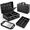 Black, variant on Black Professional Barber Travel Case Tool Organizer with Mirror and Locks
