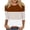 1Brown, variant on PuLe Women's Top 3/4 Length Sleeve Womens Tops Striped Color Block Shirts Dressy Casual Round Neck Three Quarter Length Sleeve Tops