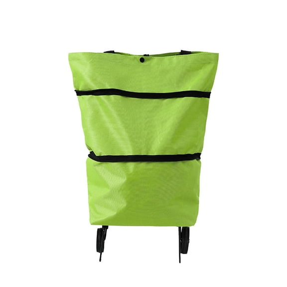 1PC 2 in 1 Lightweight Collapsible Shopping Cart, Foldable Cart Shopping Bag with Wheels, Reusable Grocery Bags, Travel Bag for Home, Kitchen