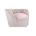 thumbnail image 4 of Meridian Furniture Alessio Pink Velvet Swivel Accent Chair, 4 of 6