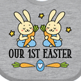 thumbnail image 4 of Inktastic 1st Easter Twin Boys Bunny Boys Baby Bib, 4 of 4