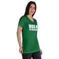 thumbnail image 2 of Inkmeso Hug Me I'M Vaccinated Funny Pro-Vaccine V-Neck T-shirt For Womens, 2 of 8