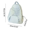 thumbnail image 3 of HJYCHN Girl Backpack Wing Decor Solid Color Daypack Back to School Supplies for Kids Lightweight School Backpack for Boys Light Blue, 3 of 4