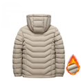 thumbnail image 6 of XIMIN Kids Boys Quilted Lined Hooded Puffer Jacket Quilted Winter Windproof Long Sleeve Padded Down Coat Water-Resistant Full Zip Bubble Jackets Warm Outerwear, 6 of 8