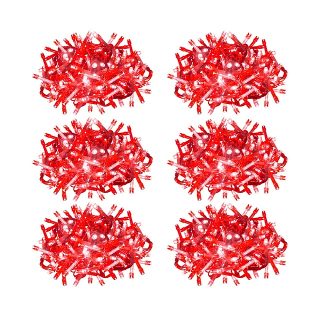 Serie Navideña Decorativa Luz Led Rojo/Blanco 300 Focos 8 Funciones 15 mt Importadora La Merced Paquete 6 pz Alta Resistencia